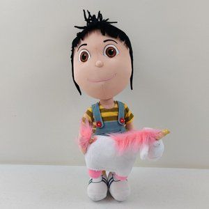 Despicable Me Minions Agnes & Unicorn Fluffy Plush Doll Toy Universal Studios